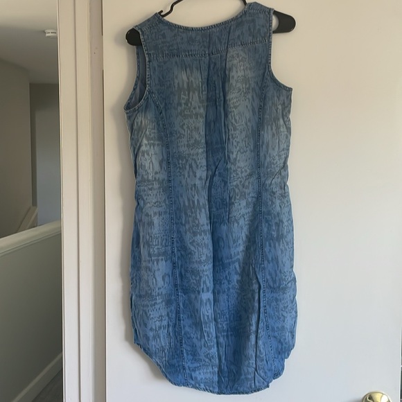 Max Jeans Denim Sleeveless Dress with Animal Print (Size Small) - Picture 4 of 5